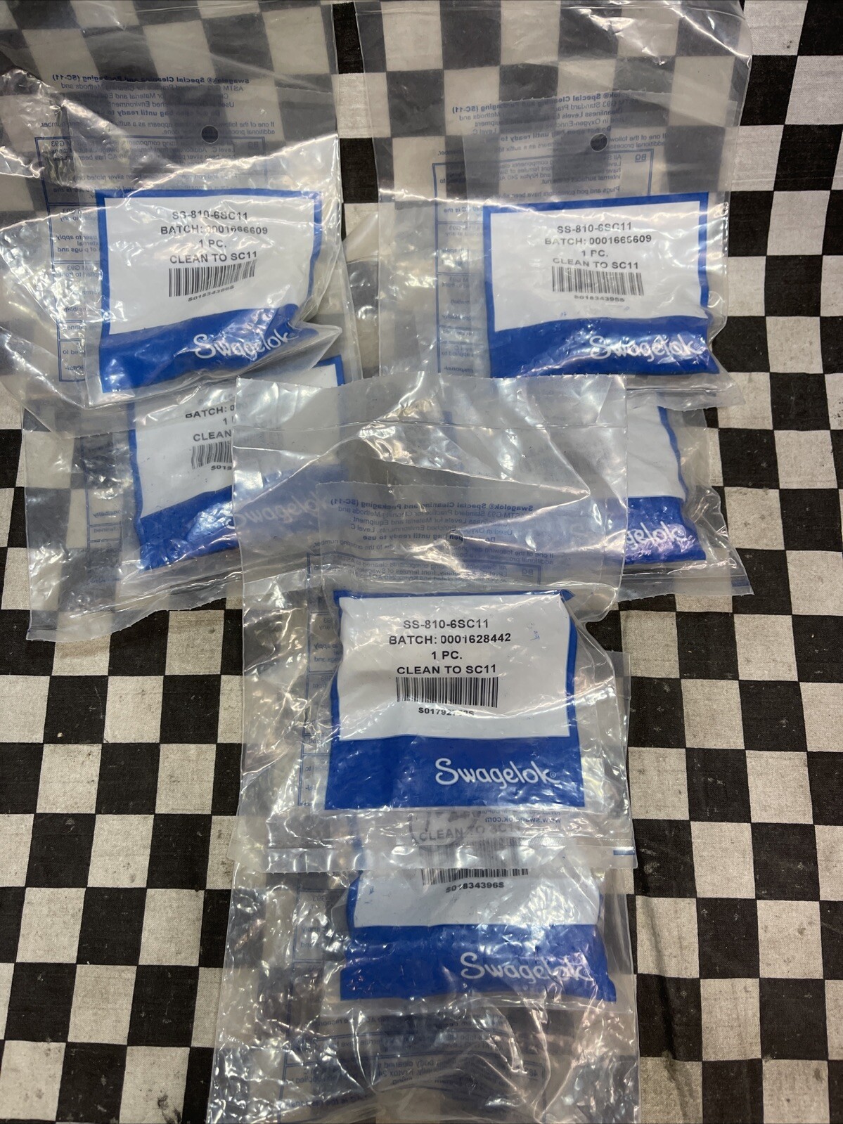 SWAGELOK UNION 1/2″ SS-810-6SC11, SS8106SC11, LOT OF 6, SHIPSAMEDAY#1649F6