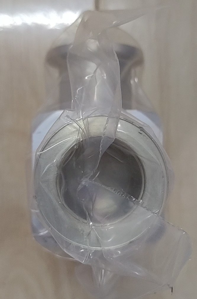 SMC XLA-25-X658 Pneumatic High Vacuum Angle Valve, NW25/KF25, Normally Closed