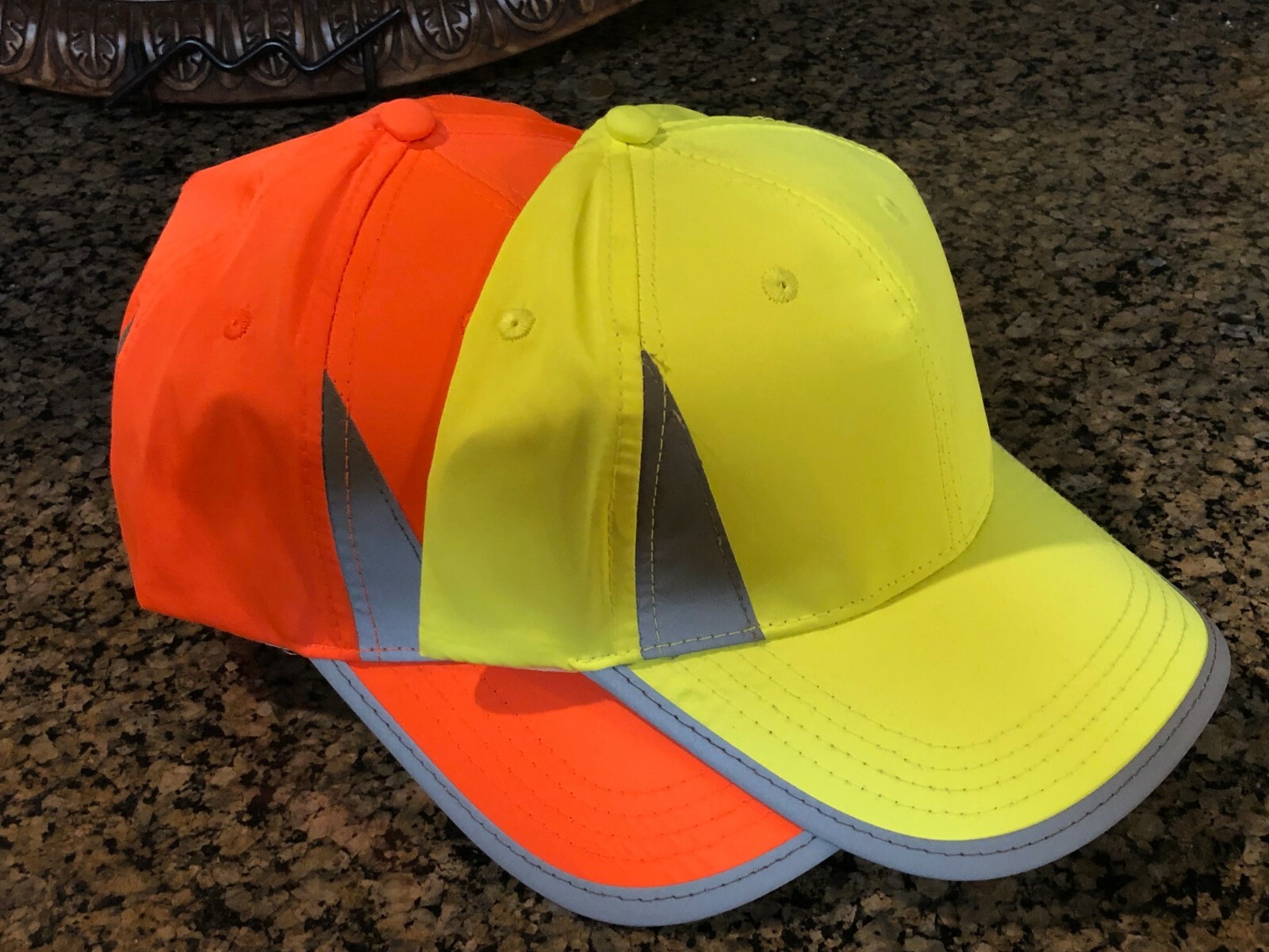 Hi Vis Reflective Cap Safety Baseball hat, flourescent Lime / Orange