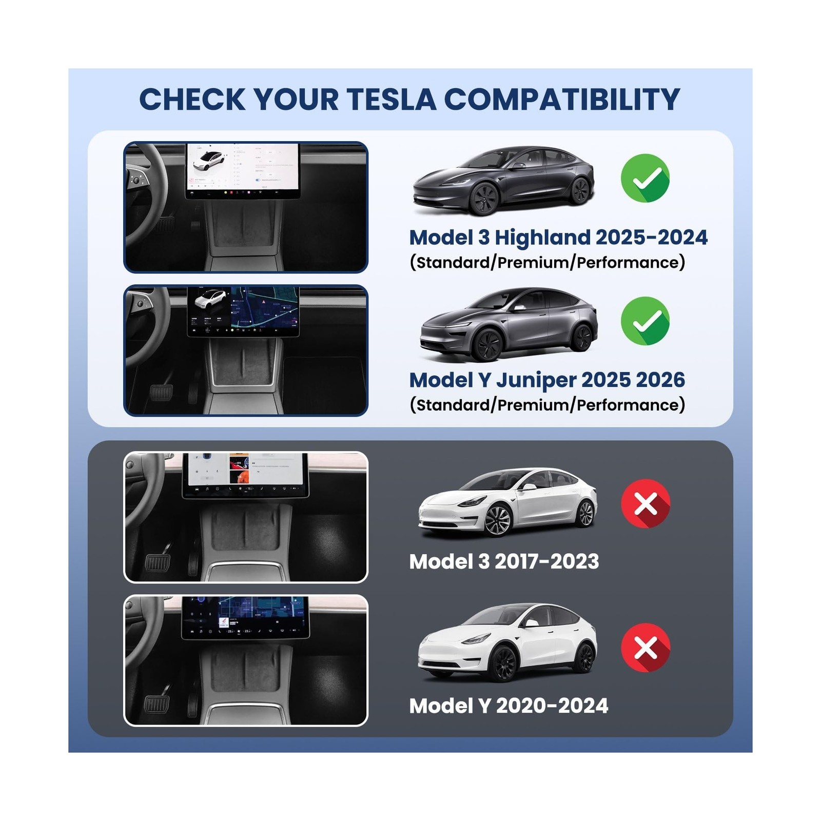 for Model Y Juniper Under Screen Storage Organizer 2025-2026 Upgrade, Model 3…