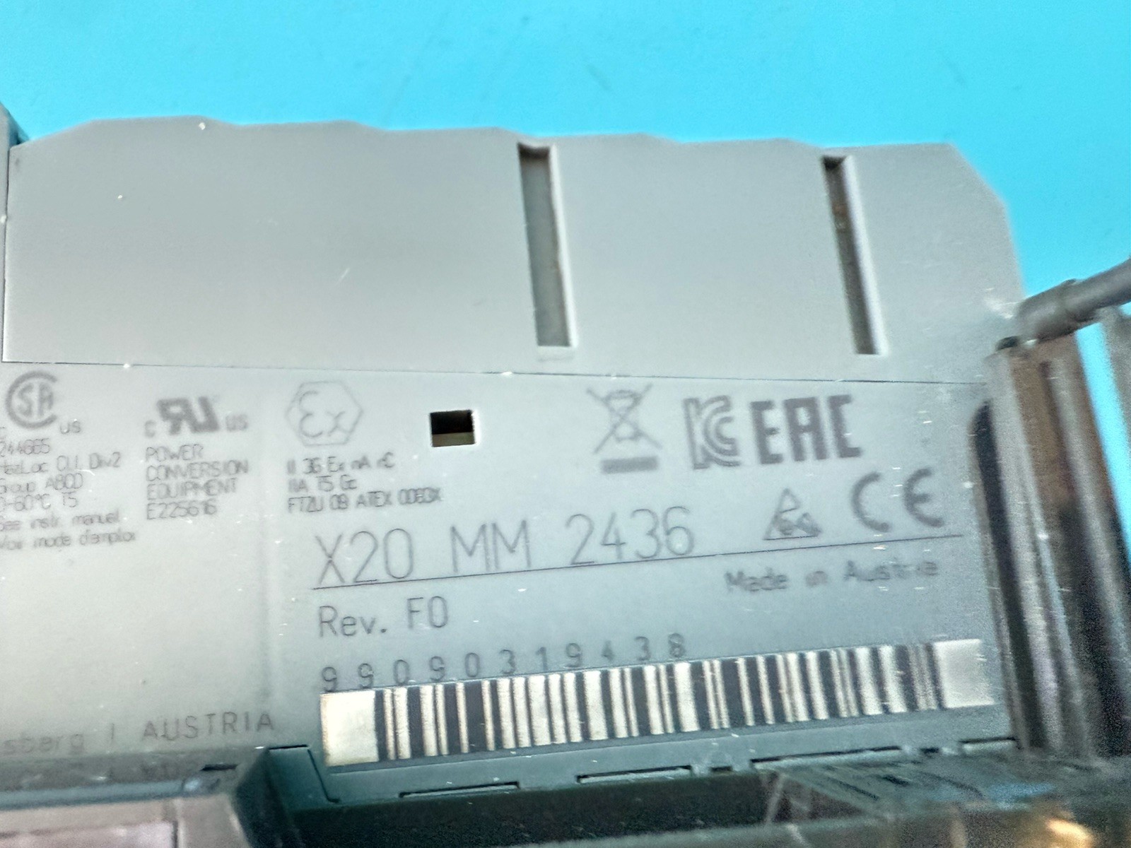 B&R X20 MM 2436 Module with X20 BM11 Base