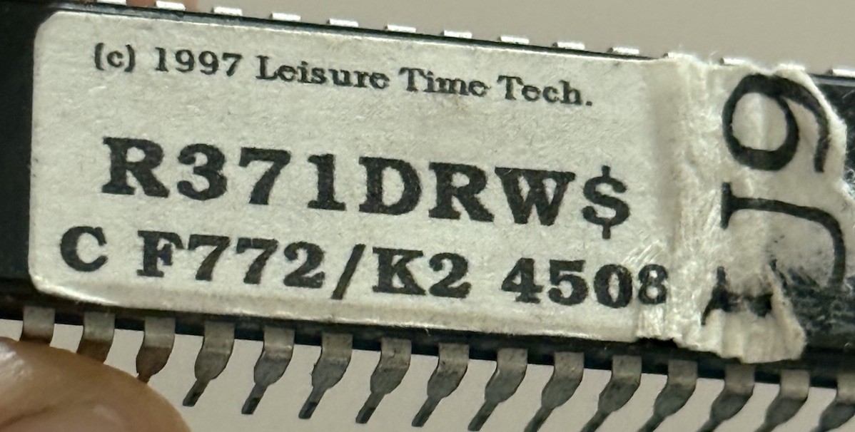 Leisure Time Tech R371DRW$ Shamrock Game ROM Chip U5/U9 – Vintage 1997 Arcade