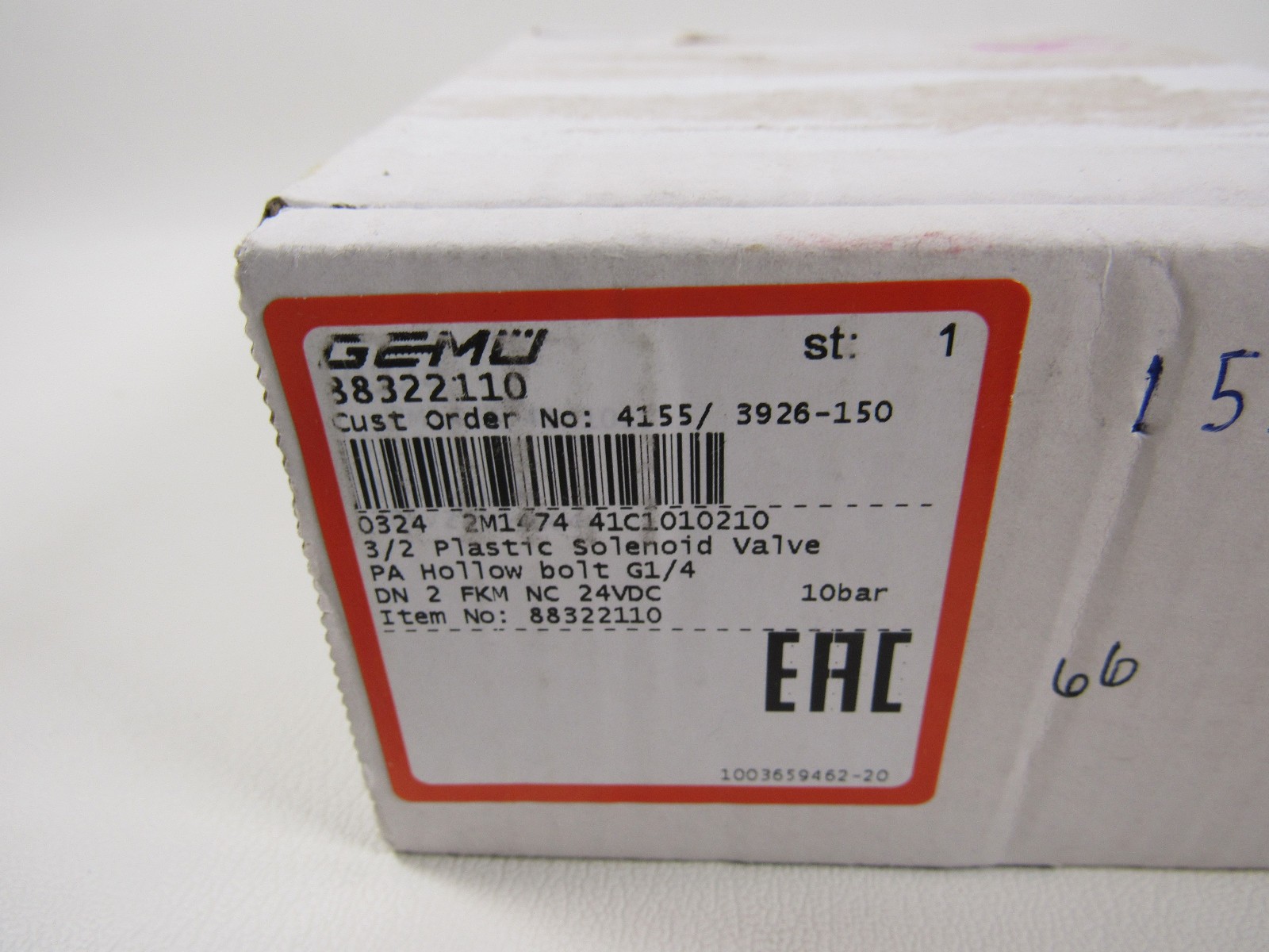 Gemu Type 0324 Electrically Operated Pilot Solenoid valve 4.5W 10 BAR 24V