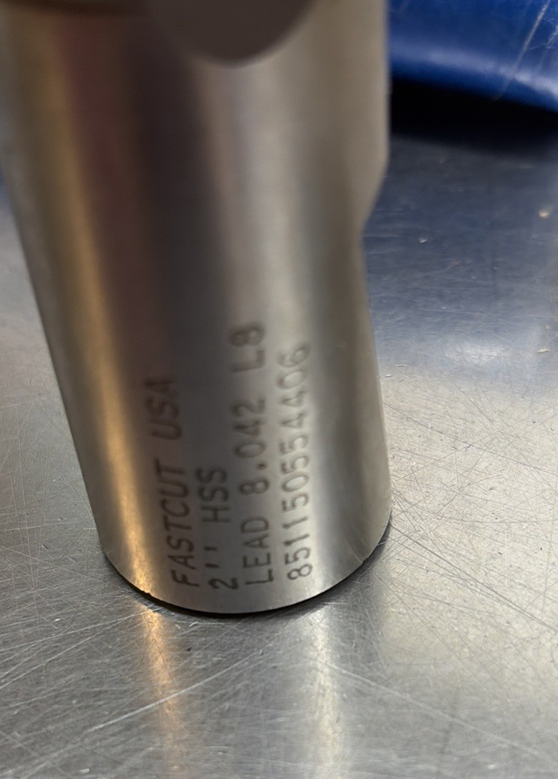 Fastcut Tool 2” HSS End Mill CAT Special Left Hand 2 Flute 1-1/4 Shan