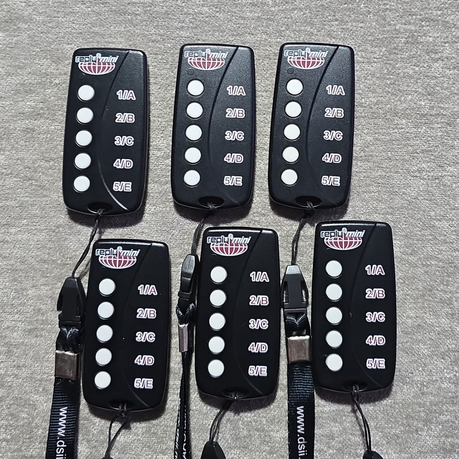Lot of 6 CRS5000 Remote Controllers (1A–5E) – Used – Tested / Working !