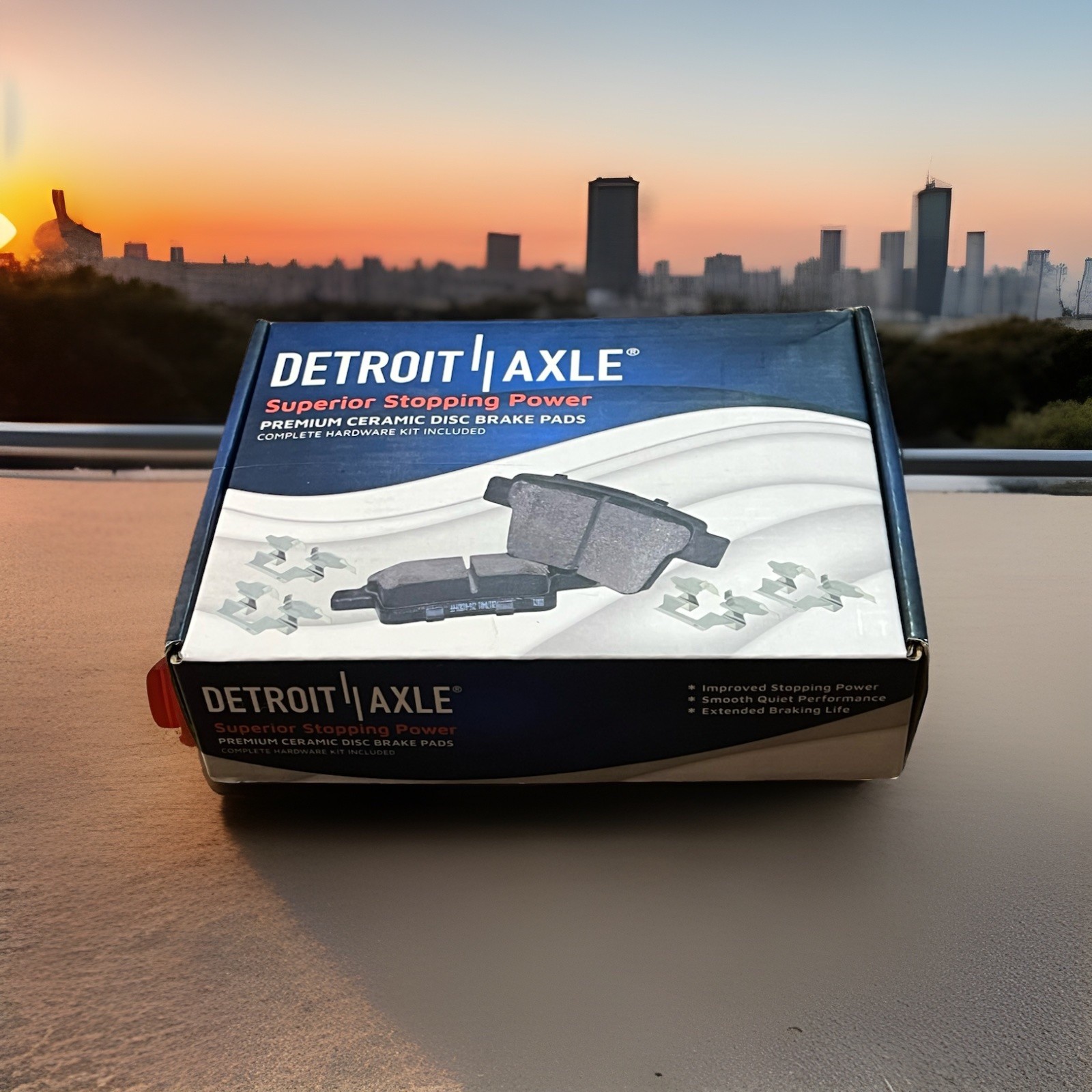 Detroit Axle Premium 4 Ceramic Break Pads w/ Hardware, p815a