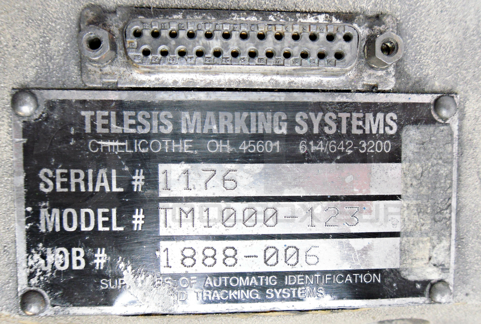 TELESIS MARKING SYSTEMS TM1000-123 PIN STAMPING CONTROL *READ*