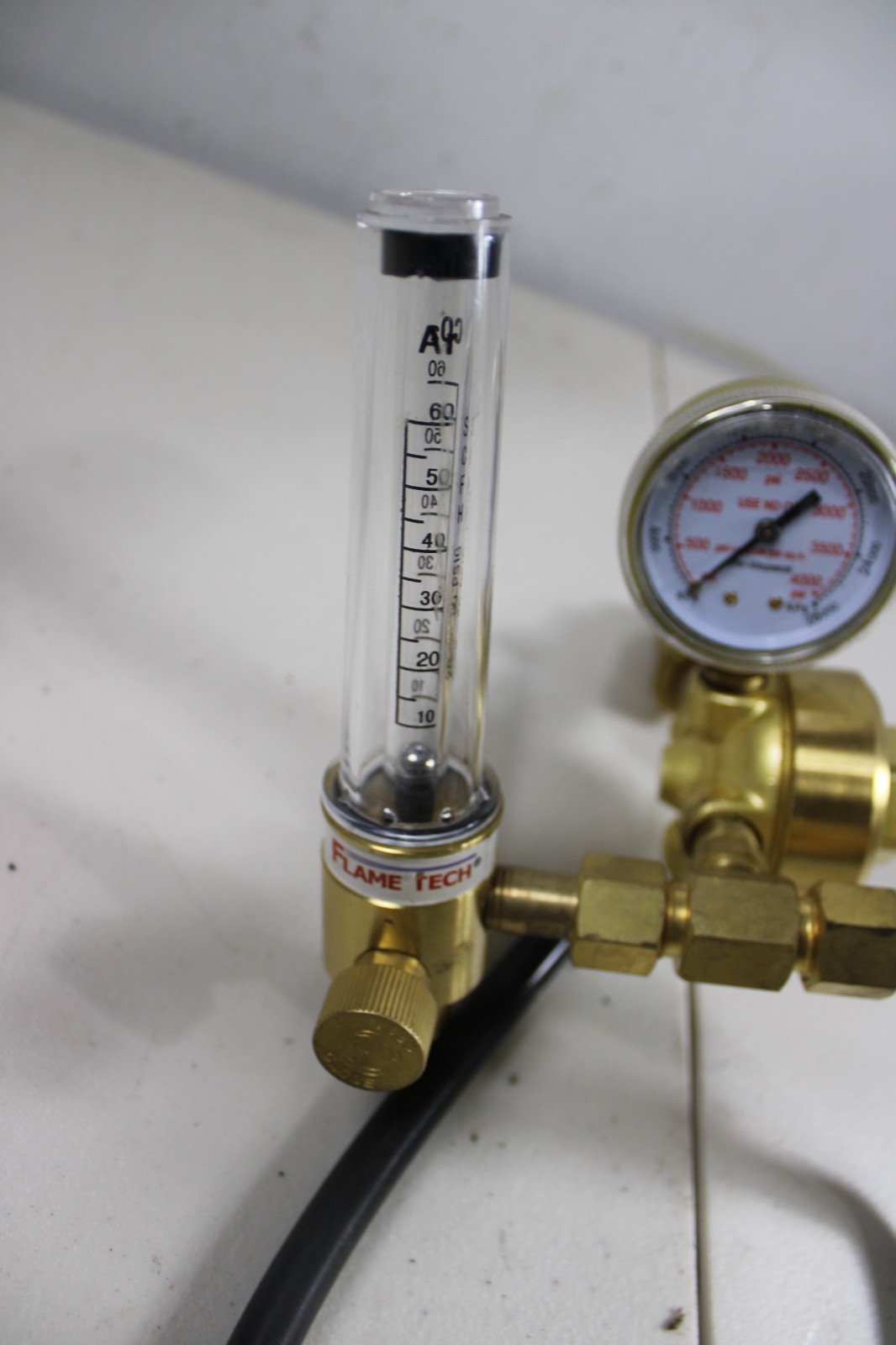 Flame Tech Dual Argon Flow Meter, 200-FL-AR-60-580, 200FLAR60580