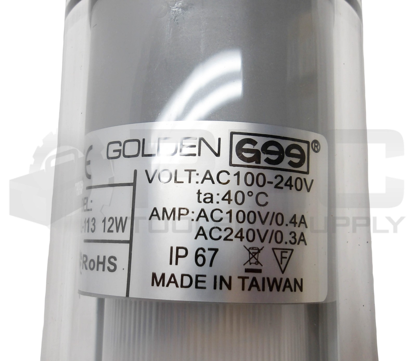 NEW GOLDEN GWL-113 WATERPROOF LED WORK LIGHT 12W 100-240V GWL-113-102