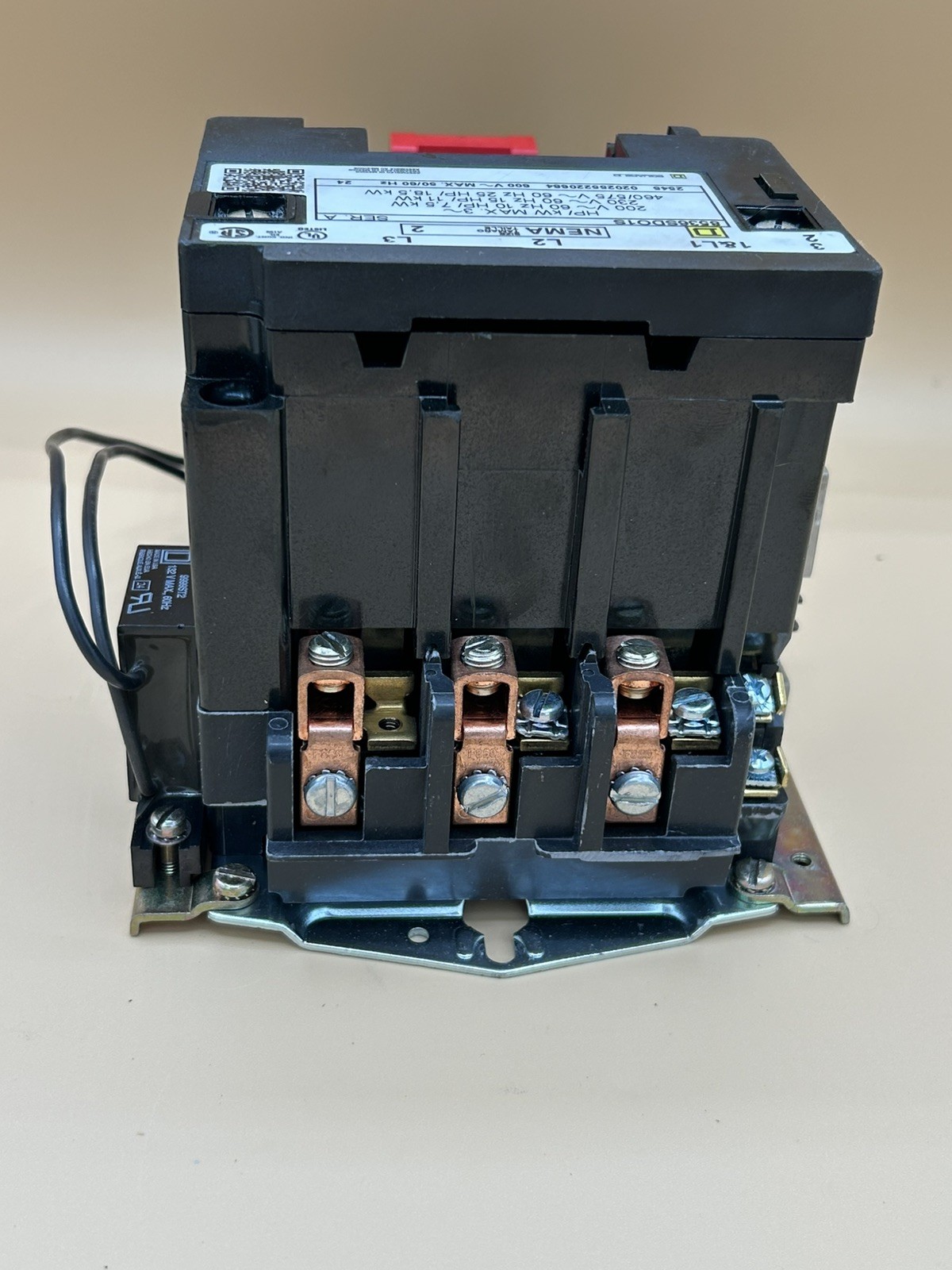 8536SD01 Square D NEMA Size 2 Motor Starter, 120V Coil w/ Aux Contact & TSM