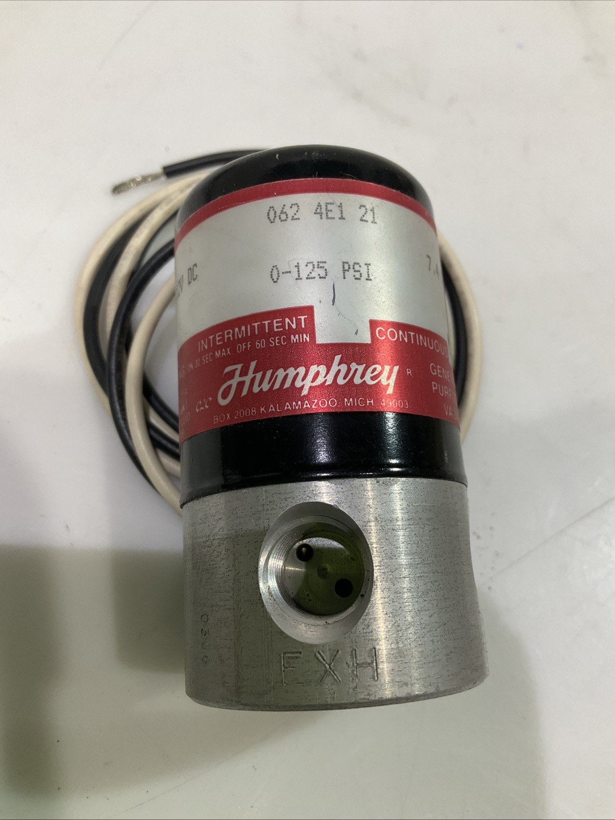 HUMPHREY 062-4E1-21 PNEUMATIC DICTIONARY VALVE 120VDC Y2M