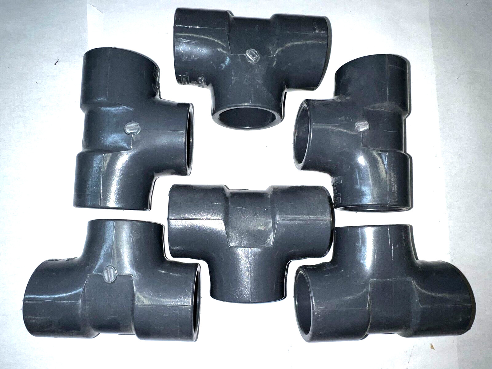 SPEARS TEE SOCKET 801-012 PVC MBSP X ASTM SCH 80 1-1/4″ SIZE LOT OF 6**