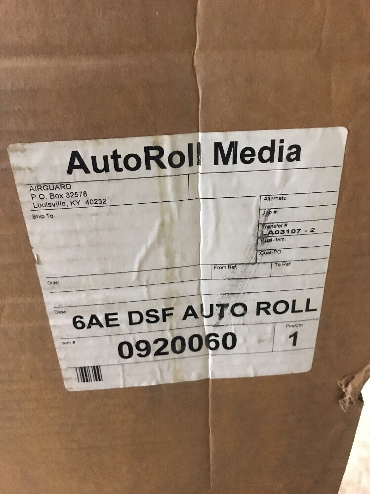 Airguard 6AE-DSF SYN Autoroll Filter Media 0920060