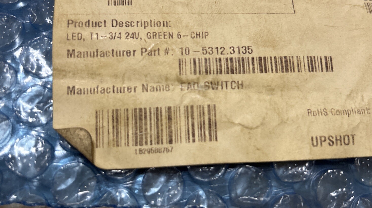 Qty 1 EAO LED Green Bulb For 31 Series Push Button Switches 10-5312.3135 24V