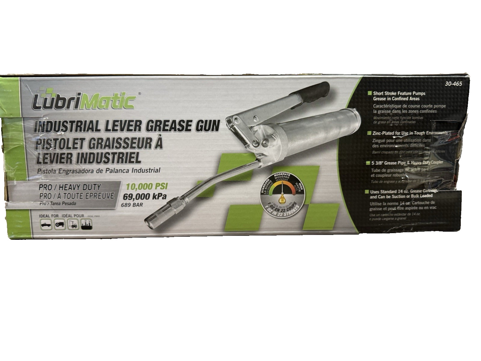 Lubrimatic Industrial Extreme Duty 10,000 PSI Grease Guns 30-465