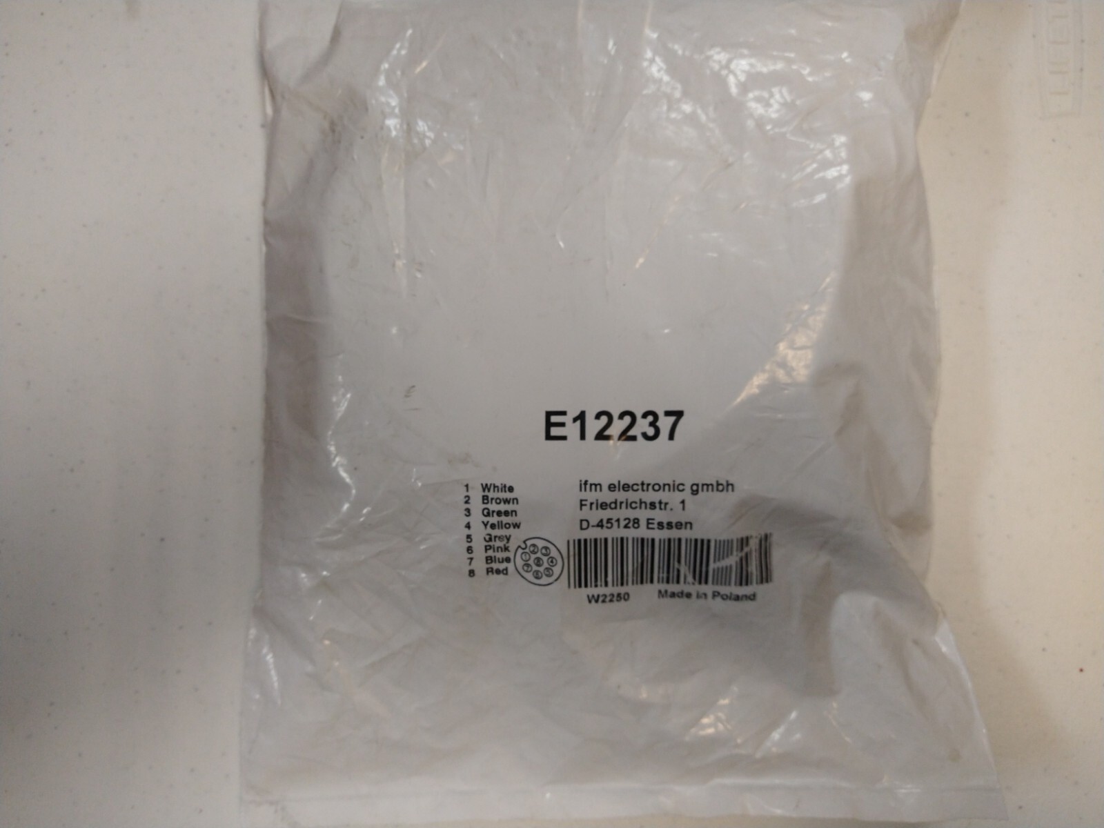 IFM Efector E12237 Electronic Black GMBH D-45128 W2250 ADOAH080MSS0015B08