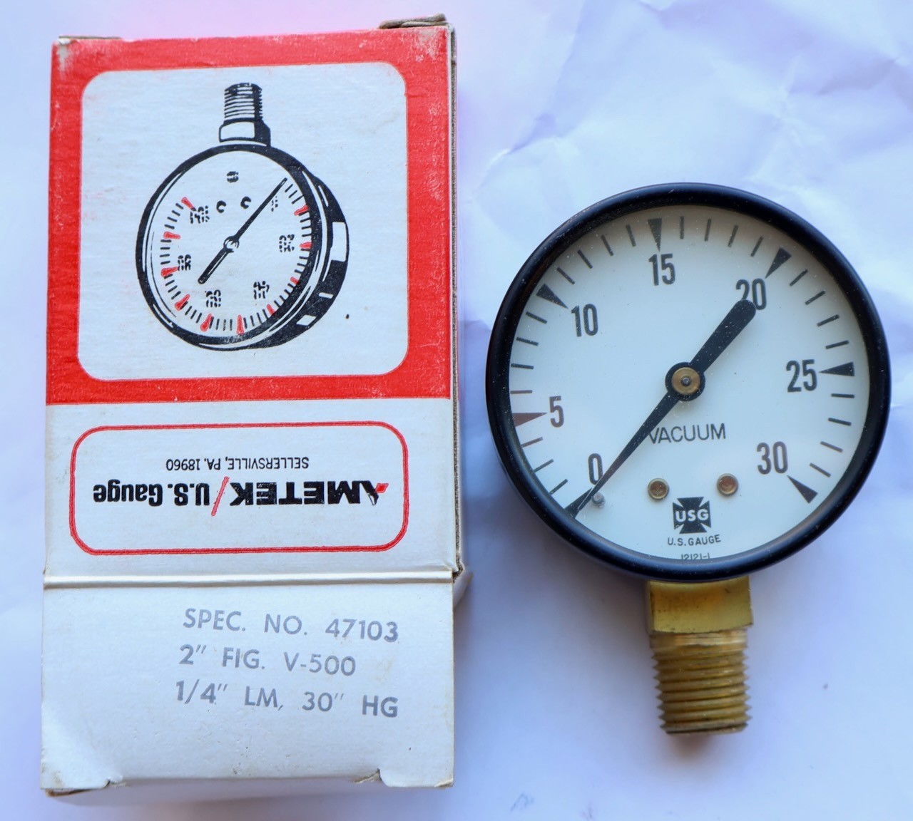 (3) Ametek U.S. Gauges / 47615 (15#) – 47103 (30’ HG) – 45764 (60#) / NOS / MTT