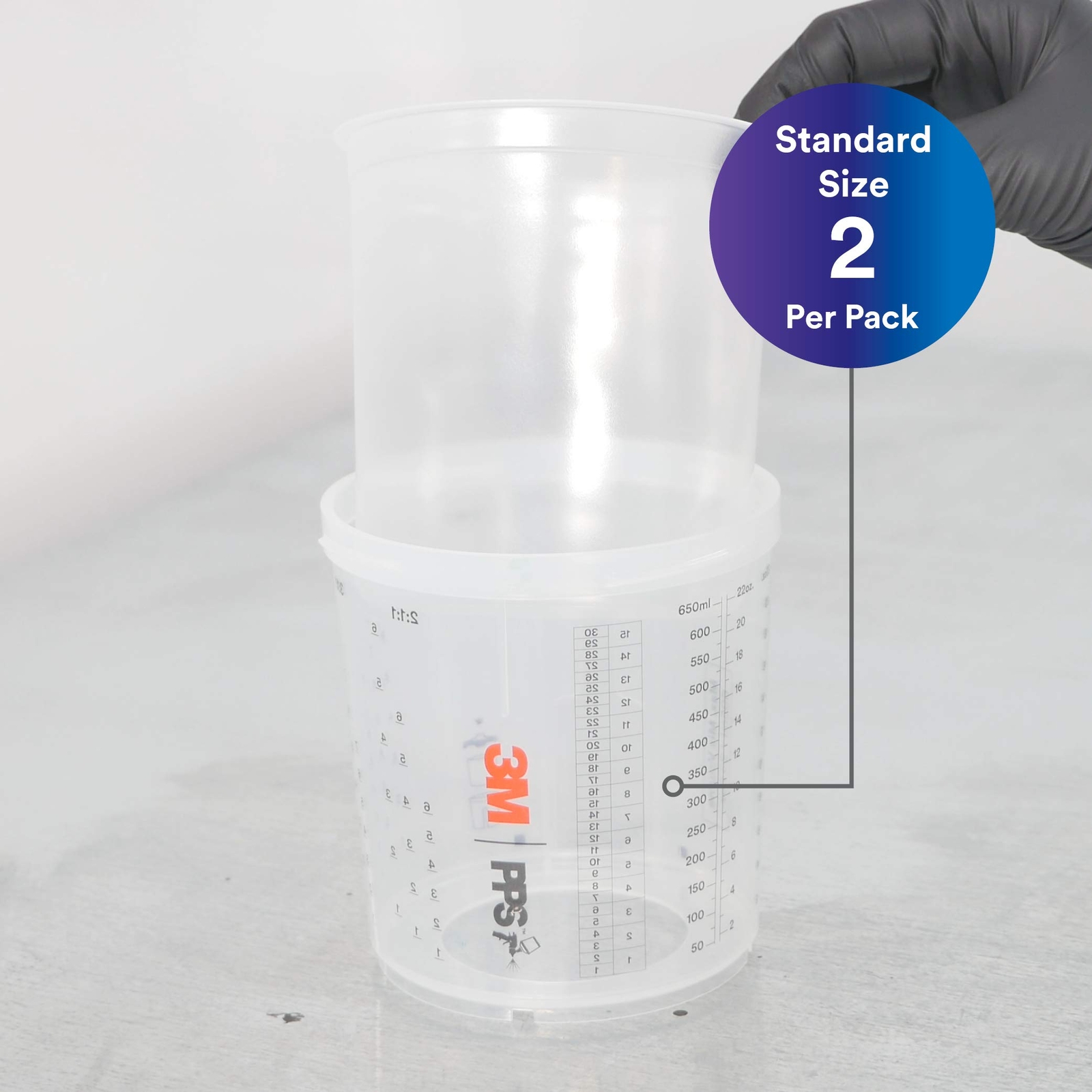 3M PPS .0 Spray Gun Cups 6001 Standard Ounces Use with Paint Gun and PPS .