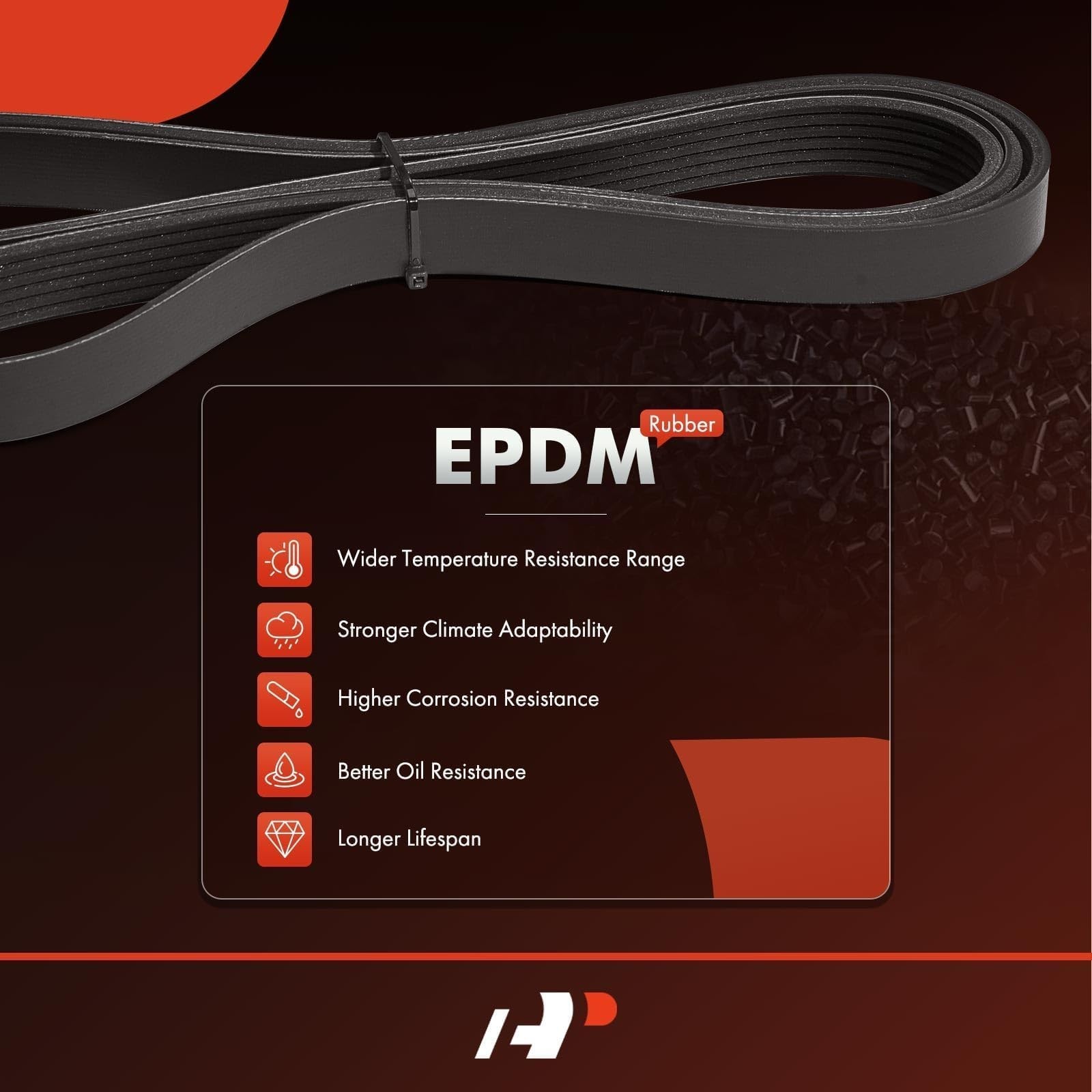 A-Premium 119.53 Inch 8-Rib Serpentine Drive Belt For Ford F-250 1995-1996, F…