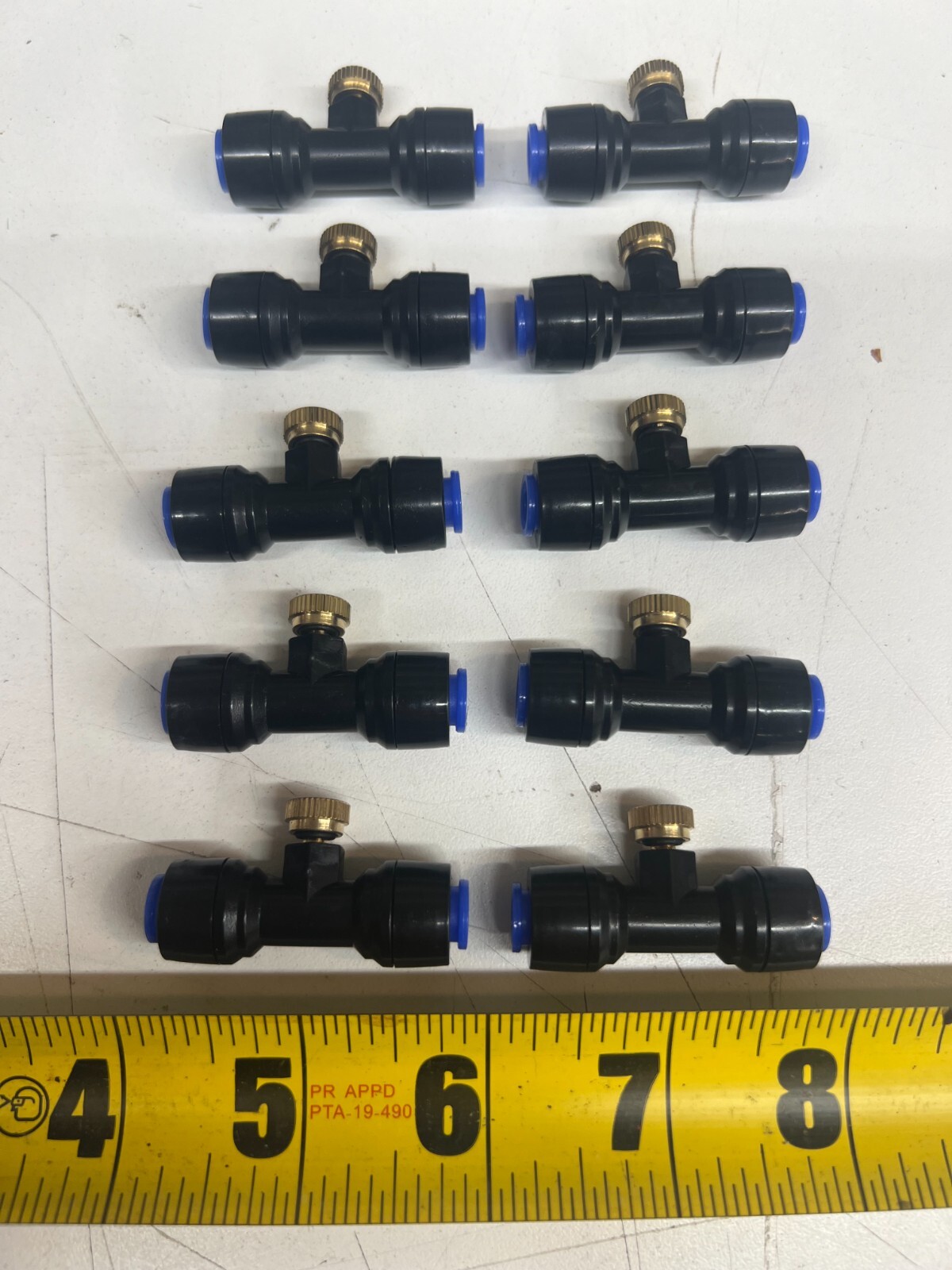 Lot of 10) Unbranded 1/4″ Slip Lock Mister Tee Nozzle Outdoor Cooling Systems
