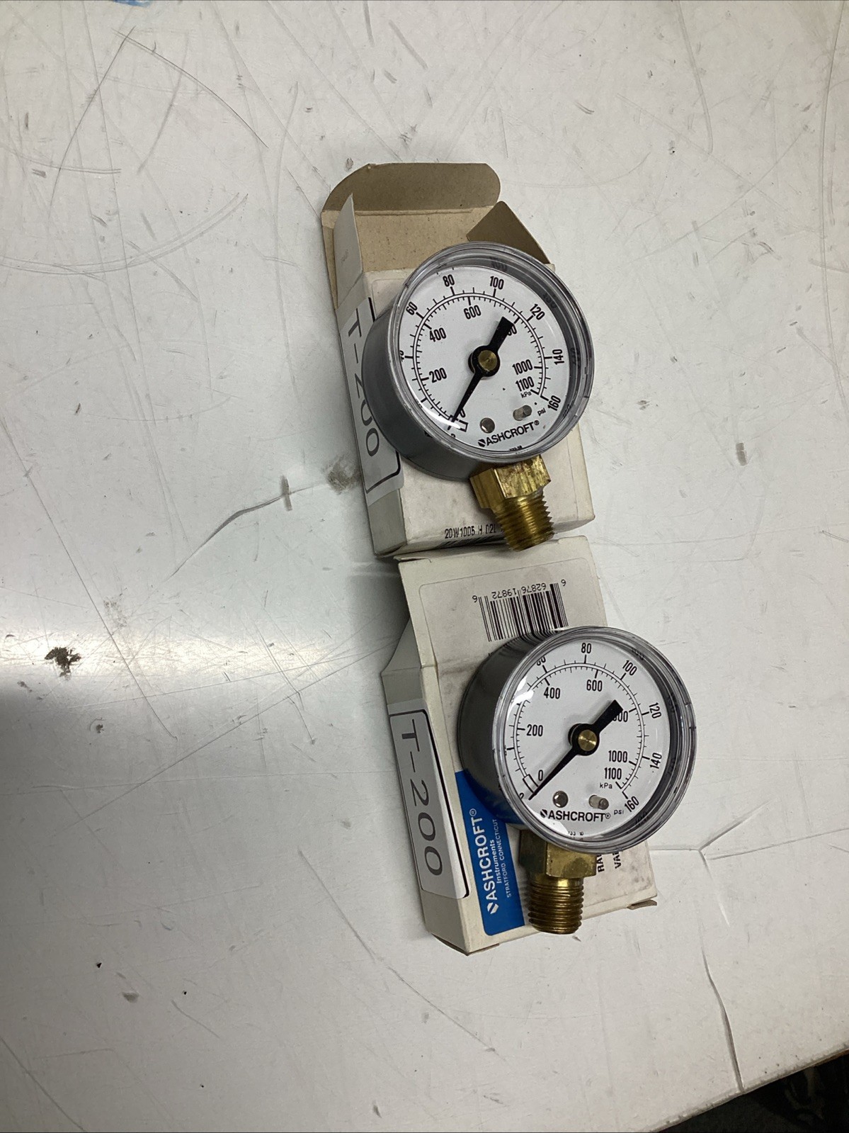 ASHCROFT 2″ 0-160 PSI 1/4″ PRESSURE GAUGES 20W-1005-H-02L-160 Lot Of 2 T-200