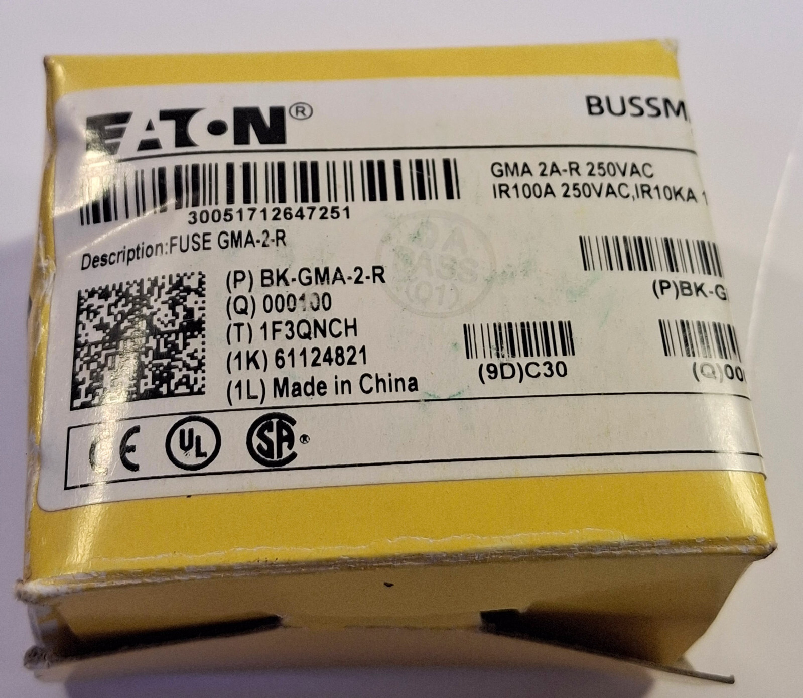27 NEW EATON BUSSMANN BK-GMA-2-R FUSES NIB ***MAKE OFFER***