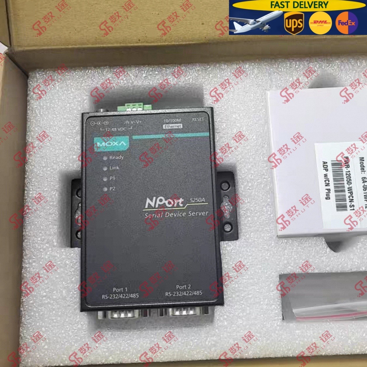 MOXA NPort 5250A Serial Server#1pcs new by UPS