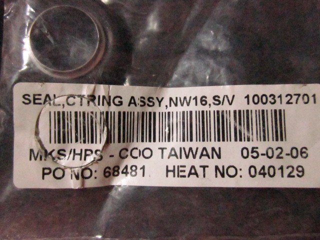 MKS-HPS 100312701 Seal Centering Ring Assembly NW16 SV