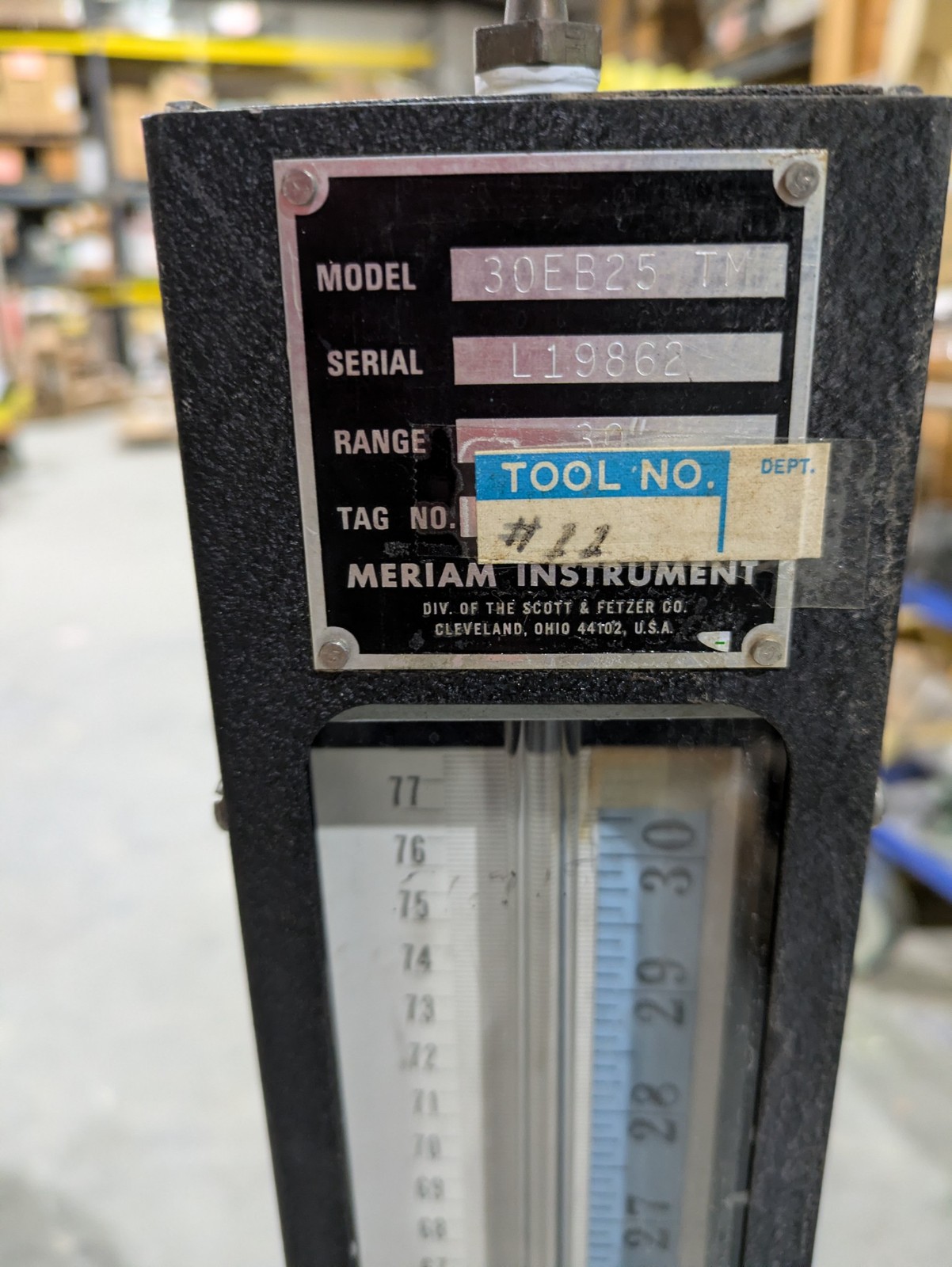 THE MERIAM INSTRUMENT 30EB25 TM 30″ L19862
