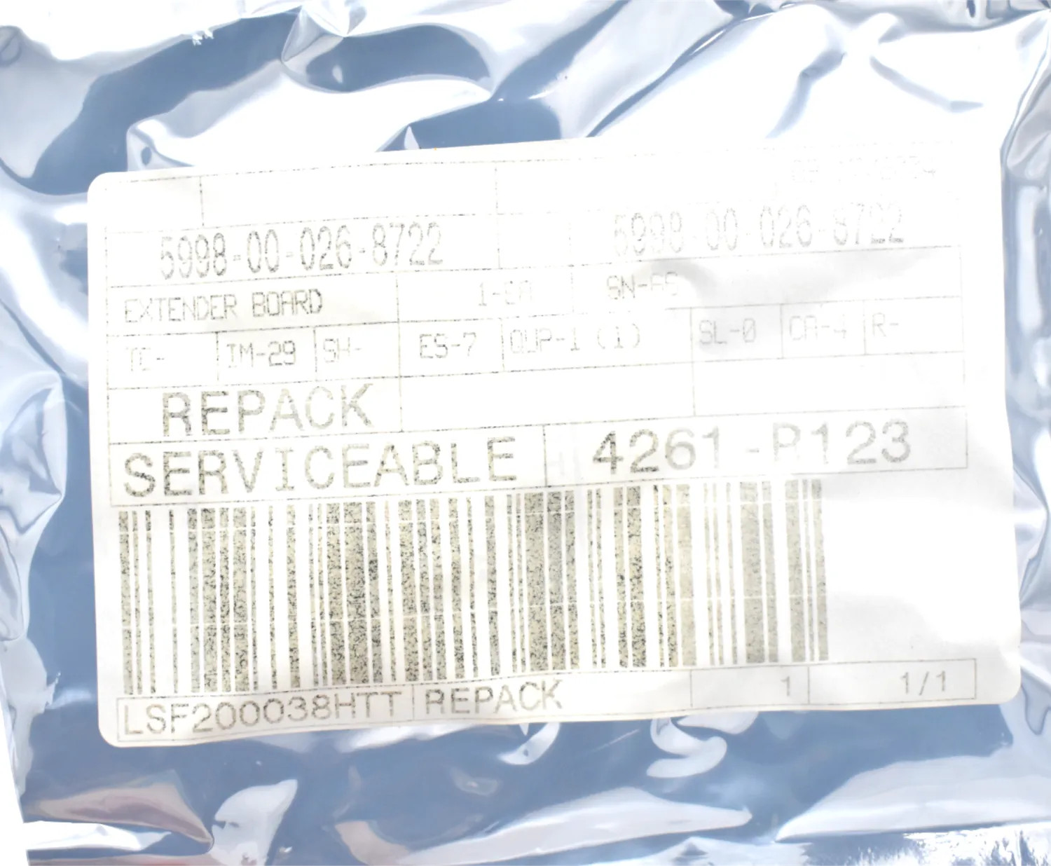 RAYTHEON COMPANY 651773-1 PRINTED WIRING BOARD, EXTENDER BOARD
