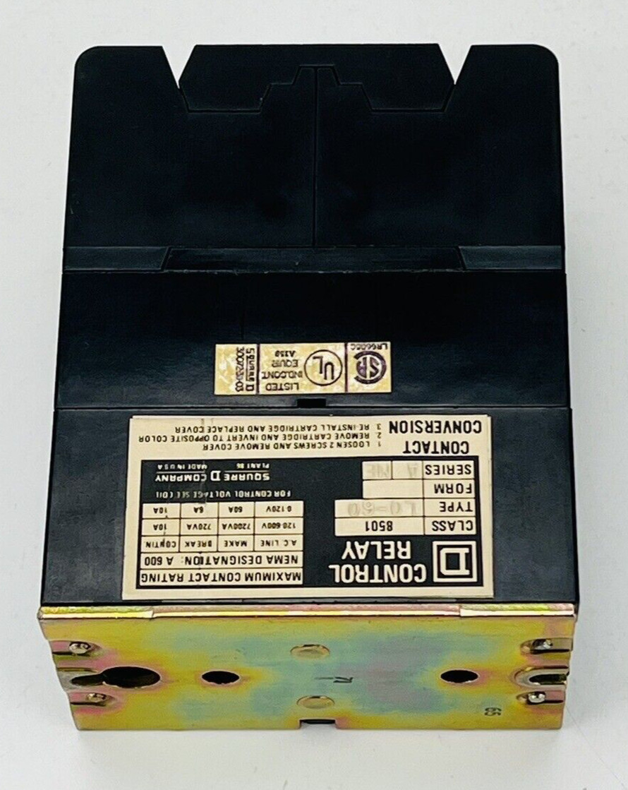 Square D 8501 Type LO-60 A.C Magnetic Relay Open Type 120-60/110-50 *WARRANTY*