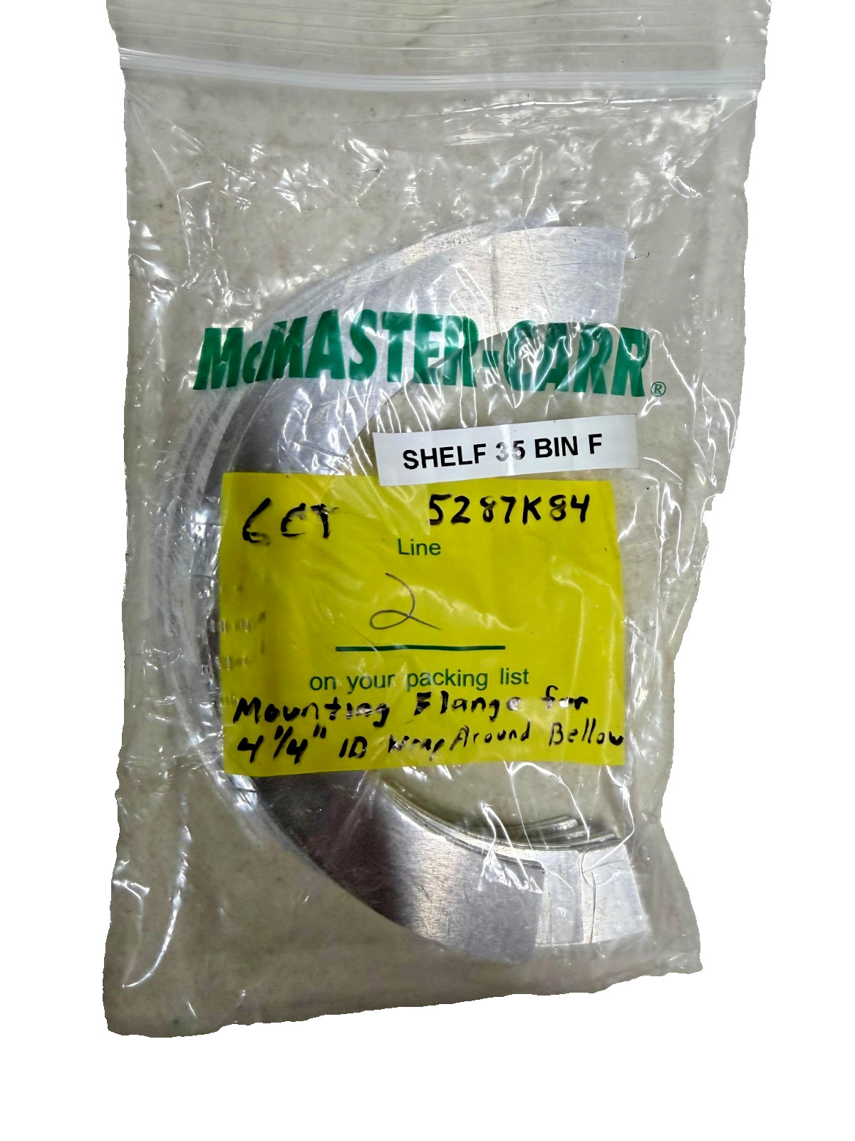 6 CT McMaster-Carr 5287K84, 4-1/4” Bellow Mounting Flange