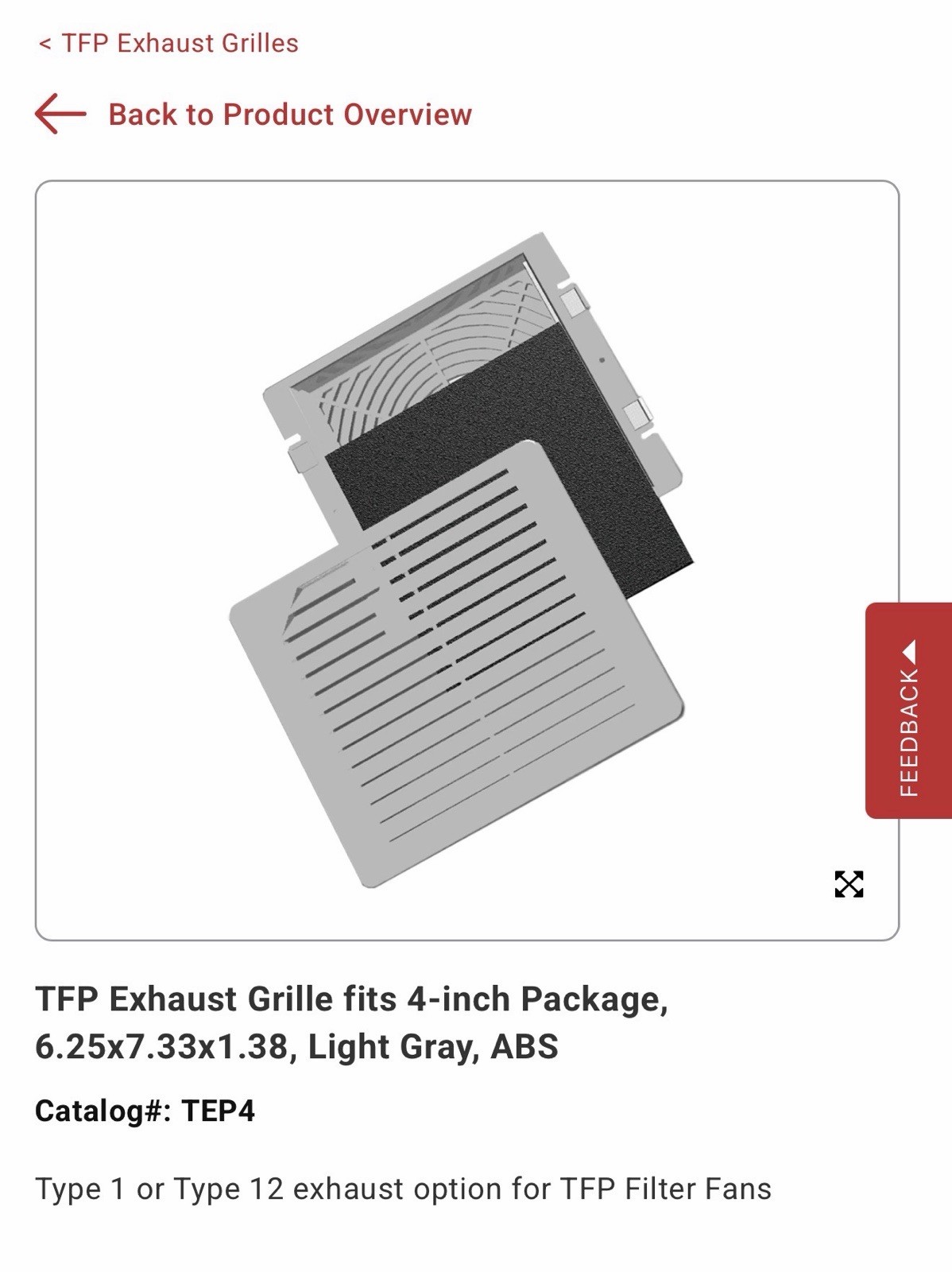 NEW HOFFMAN TEP4 12774 Grille Fan Exhaust 4″ Light Gray Thermoplastic FAST SHIP
