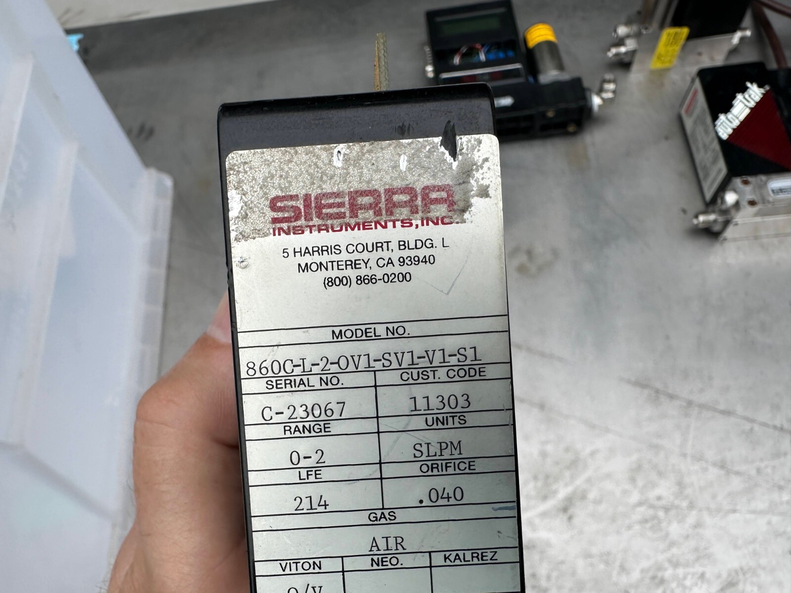 Sierra Auto Trak Mass Flow Meter 0-5VDC P/N 860C-L-2-0V1-SV1-V1-S1 (Lot of 2)