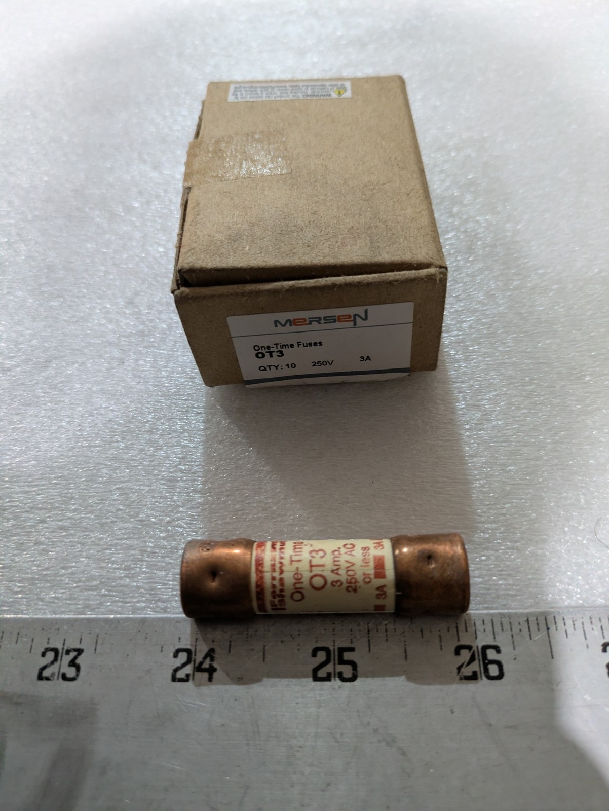 Ferraz Shawmut OT3 One-Time Fuse 3A 250VAC Class K5 Fast-Acting Industrial OEM