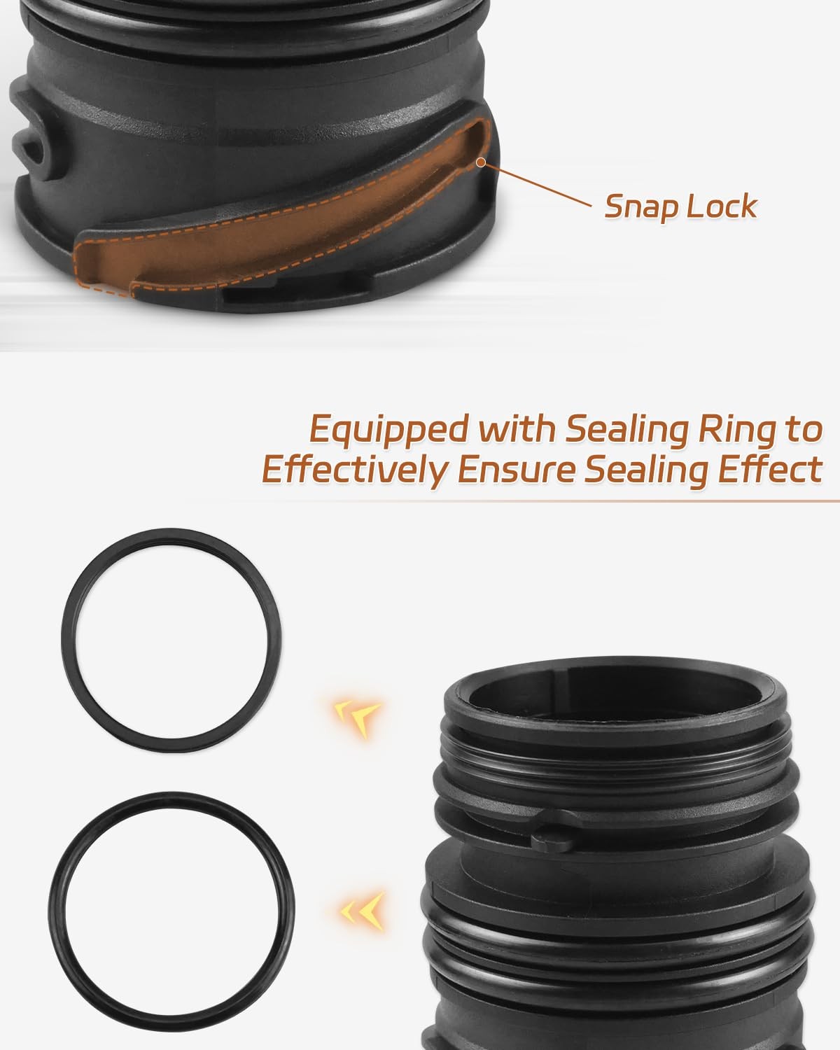 6L2Z-7G276-AA AL3Z-7F401-A Transmission Valve Body Seal, black