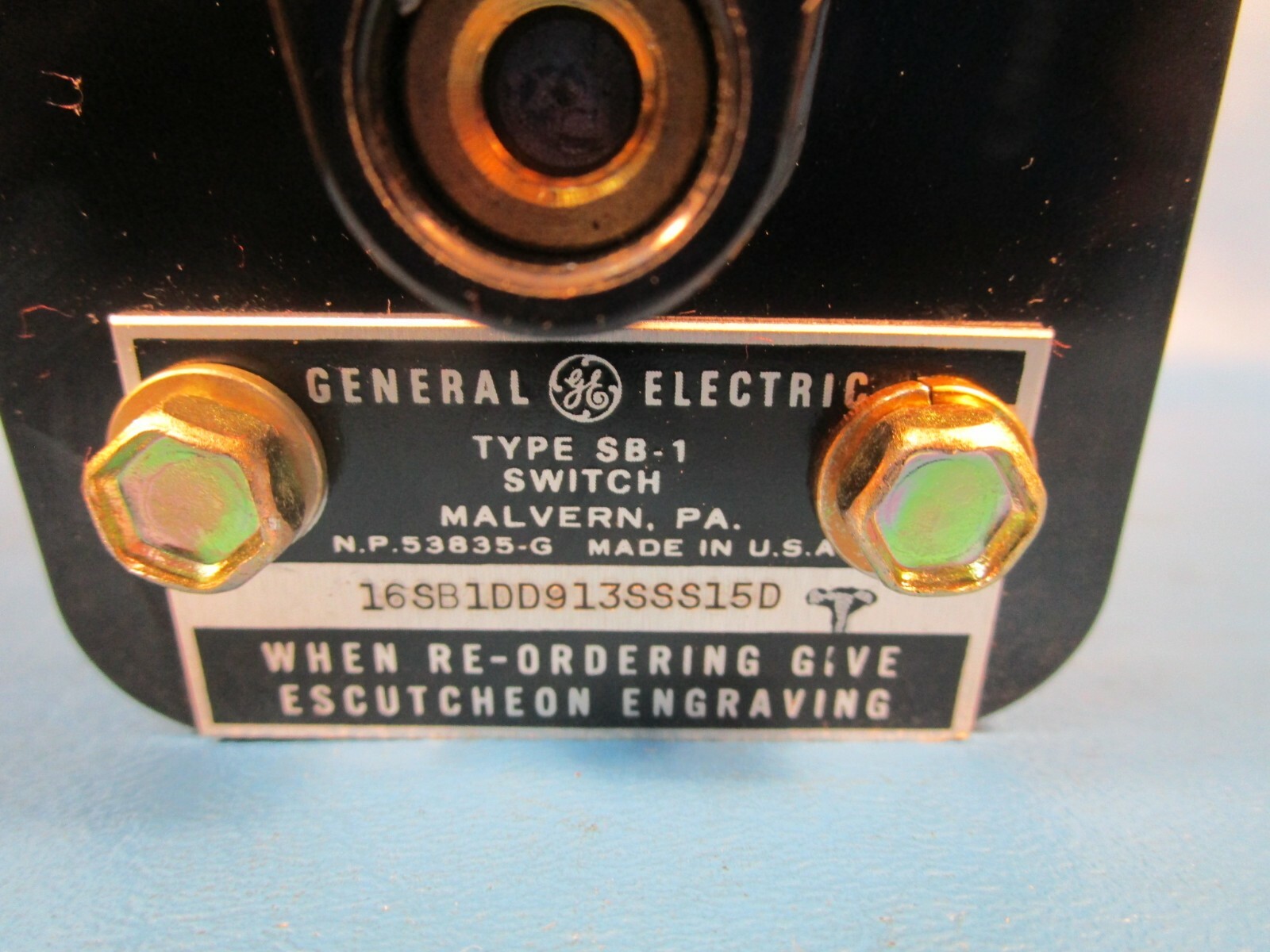 GE, General Electric, SB1 DD913SSS15D, SB1, Control Switch 16SB1DD913SSS15D