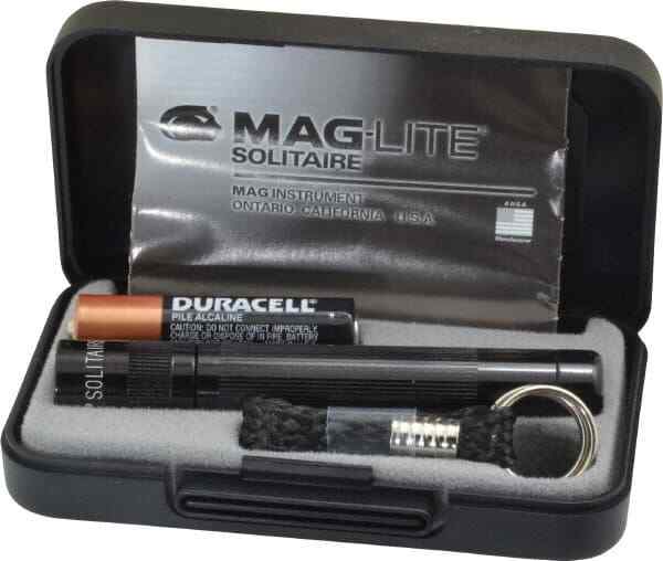 Mag-Lite K3A012 Mini Flashlight: Krypton Bulb, Black, Aluminum, Battery Included