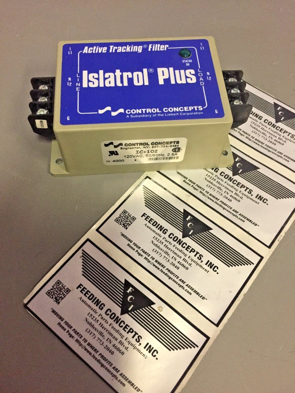 CONTROL CONCEPTS ISIATROL PLUS IC+102 ACTIVE TRACKING FILTER