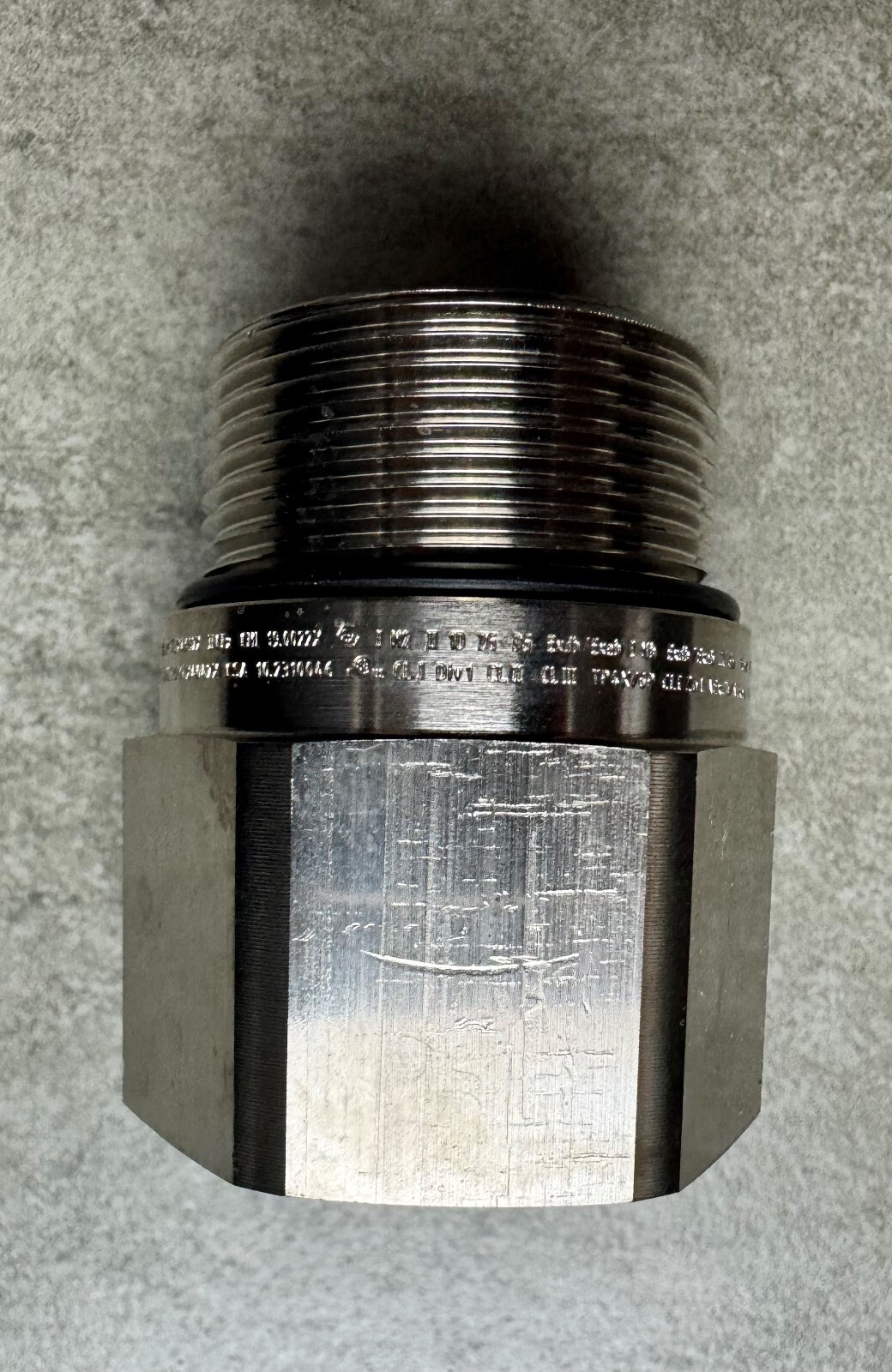 PEPPERS AR1BFK1/NP/M32/100NPT N.P Brass Adaptor Ex M32 Male to 1″ Female + Acc
