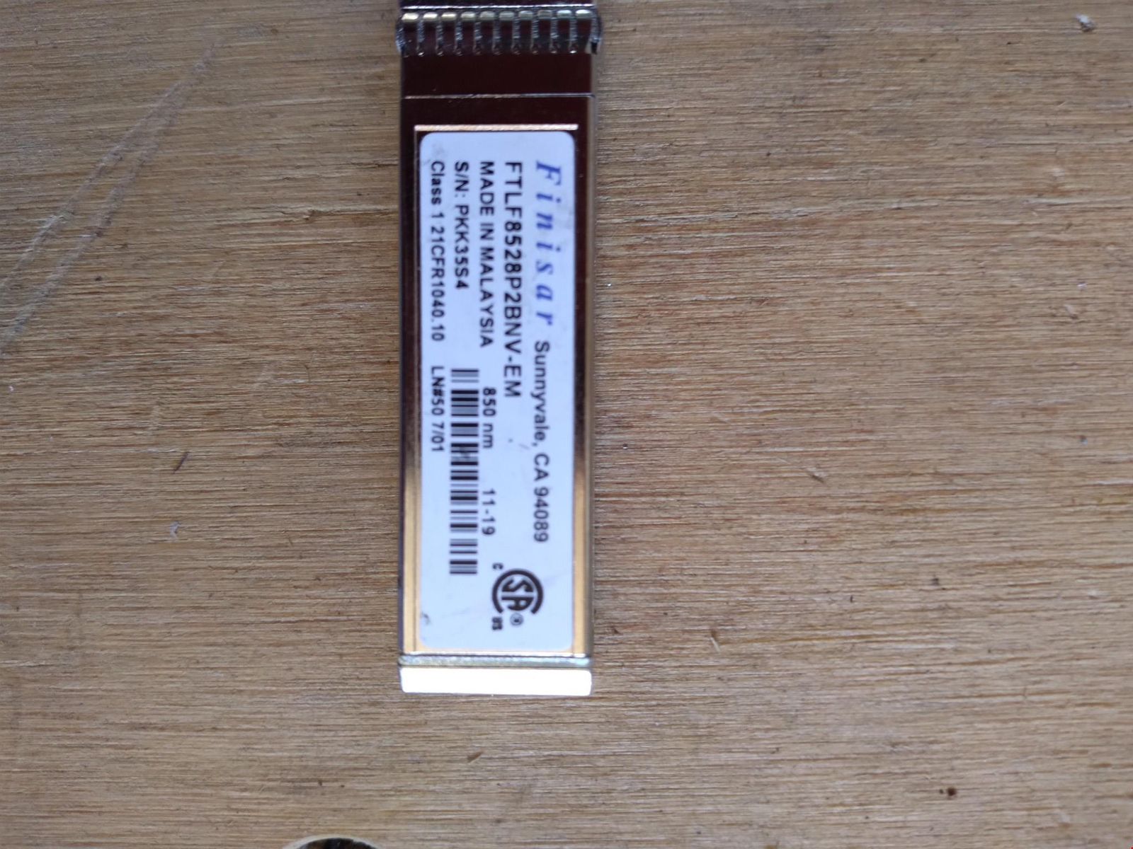 Finisar FTLF8528P2BNV 8Gb SFP+ Transceiver 850nm Fiber Channel Optical Module
