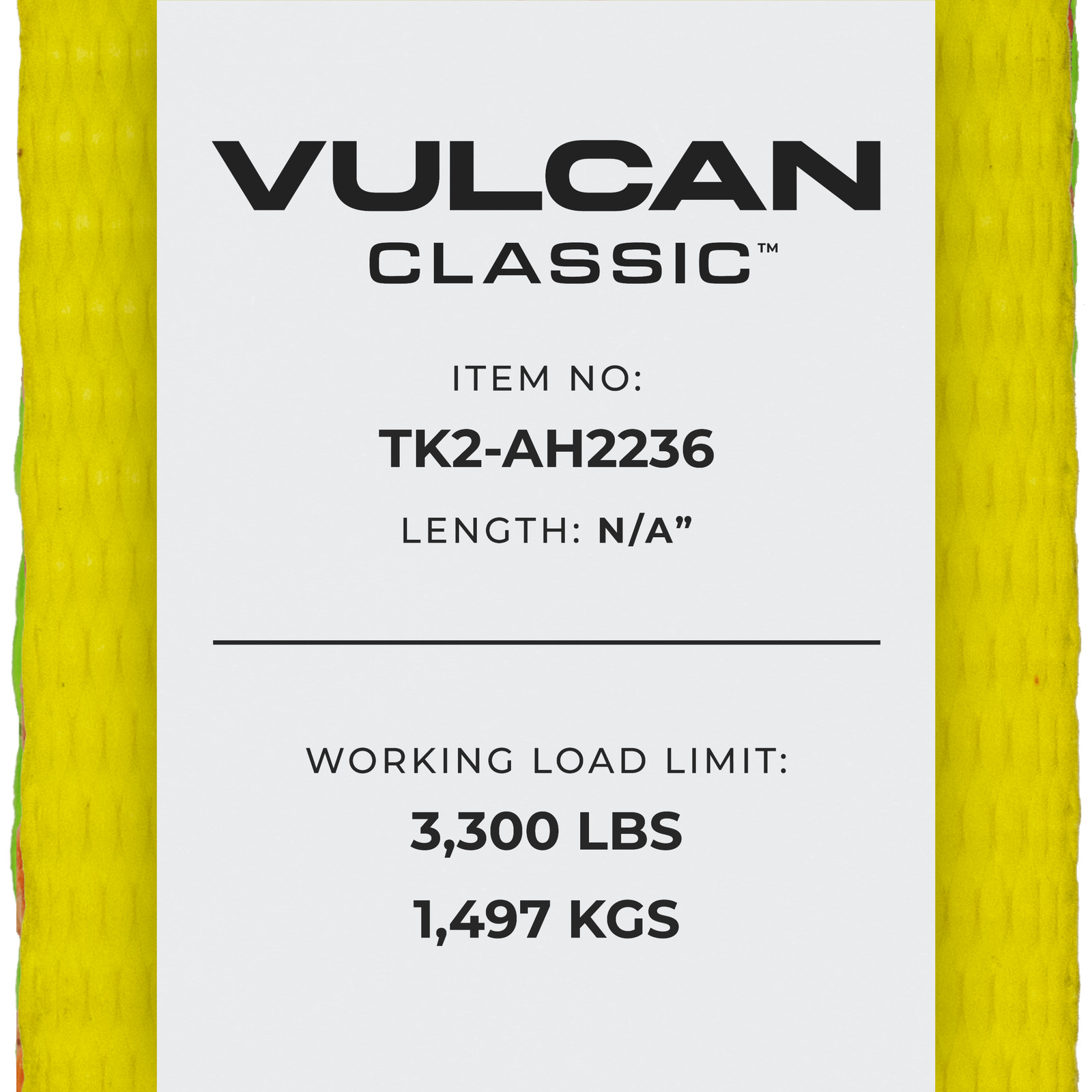 VULCAN Classic Yellow Series 2” Complete Axle Tie Down System