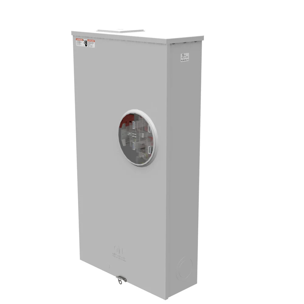 Milbank 320A 1-Phase Meter Socket Ringless Lever 4 Term OH UG 600V