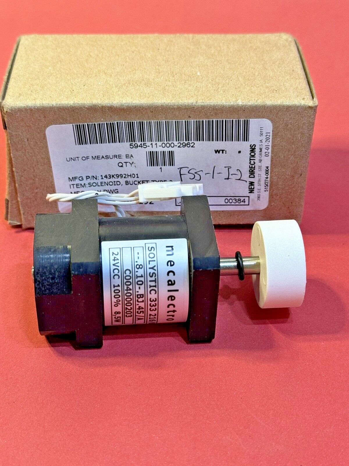 Mecalectro Solystic 333 216/02 “,8310-,BJ,45A C004000203 Solenoid Bucket Type 2