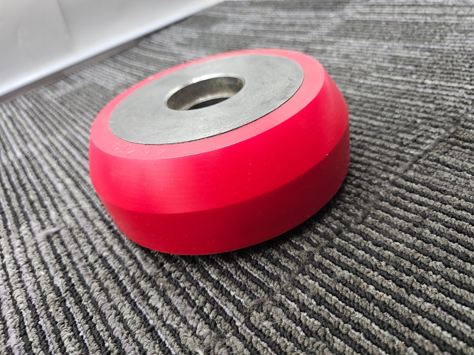 (QTY 2) 45710 Red Silver Replacement Heavy Duty Load Wheel Roller Round 6-1/2″