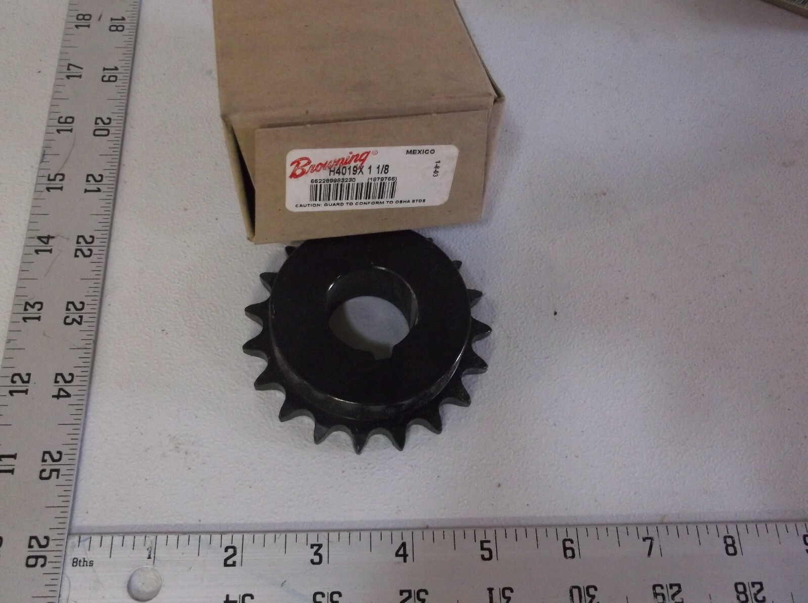 Browning H4019X Industrial Sprocket, 1-1/8″ Bore