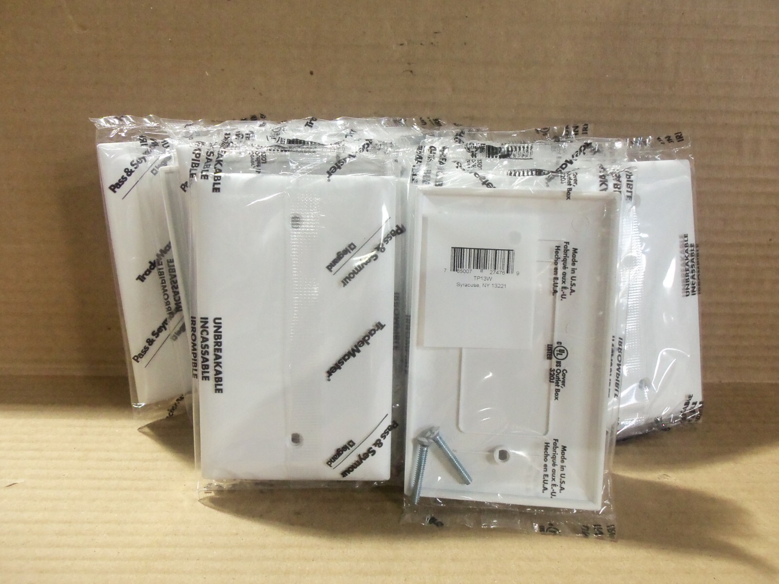 NEW LEGRAND TP13-W TRADEMASTER WALL PLATE 1 GANG BLANK BOX MOUNT WHITE QTY: 10