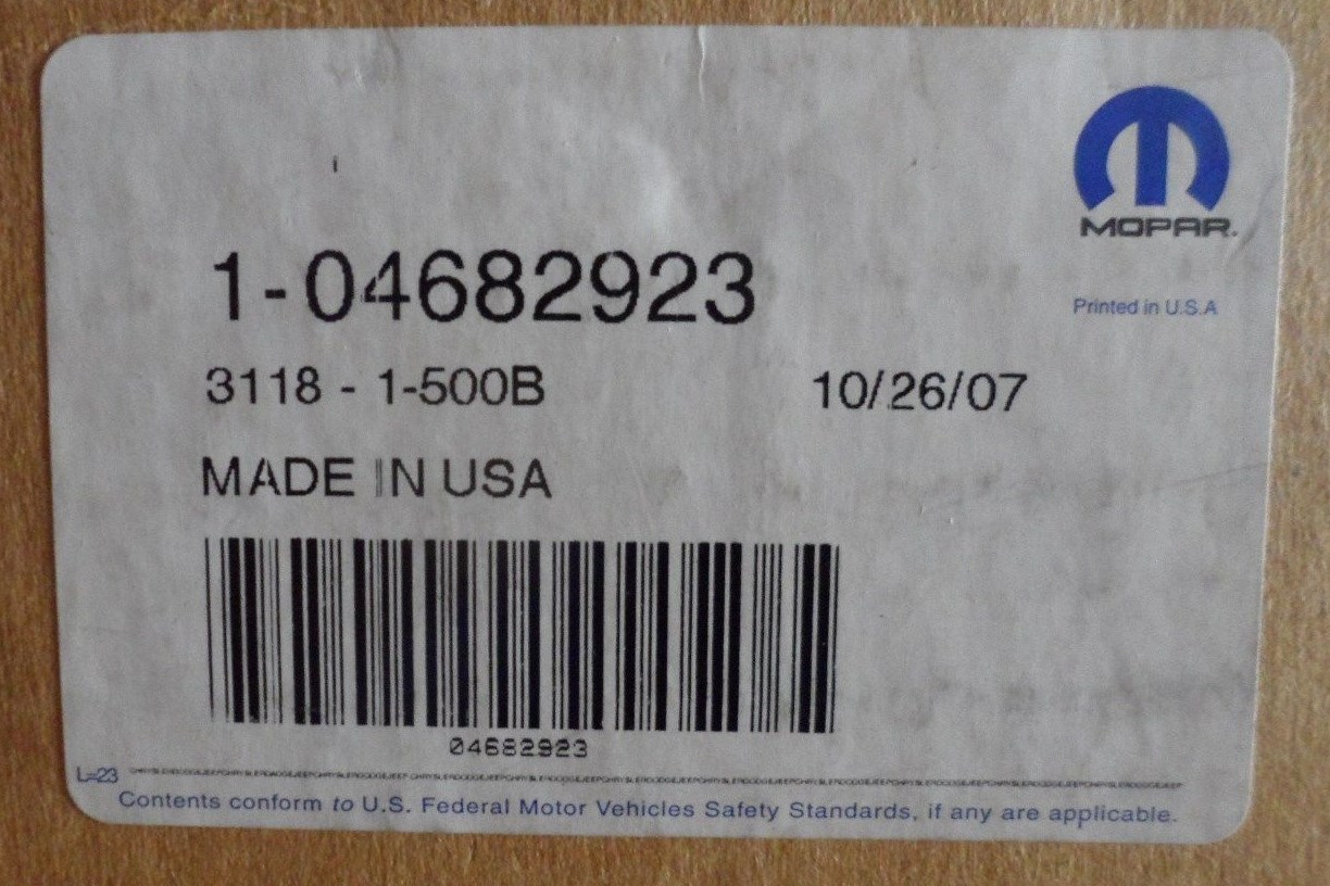 MOPAR FUEL FILTER PART NUMBER 04682923