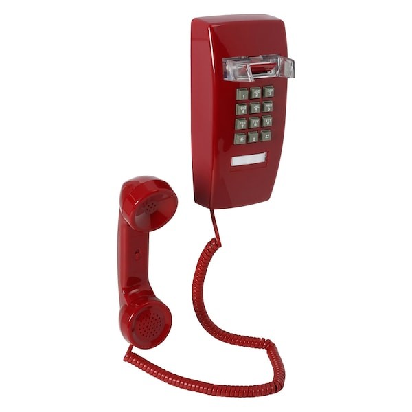Standard Wall Phone, Red, T-25 Red W/O Mw
