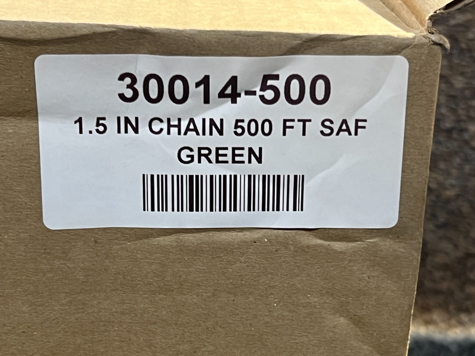MR. CHAIN 30014-500 1.5 In. X 500 Ft. Safety Green Plastic Barrier Chain